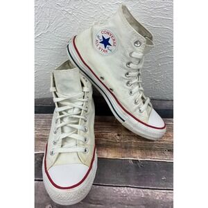 Converse Chuck Taylor All Star High Top Shoes Mens 7 Womens 9 White M7650
